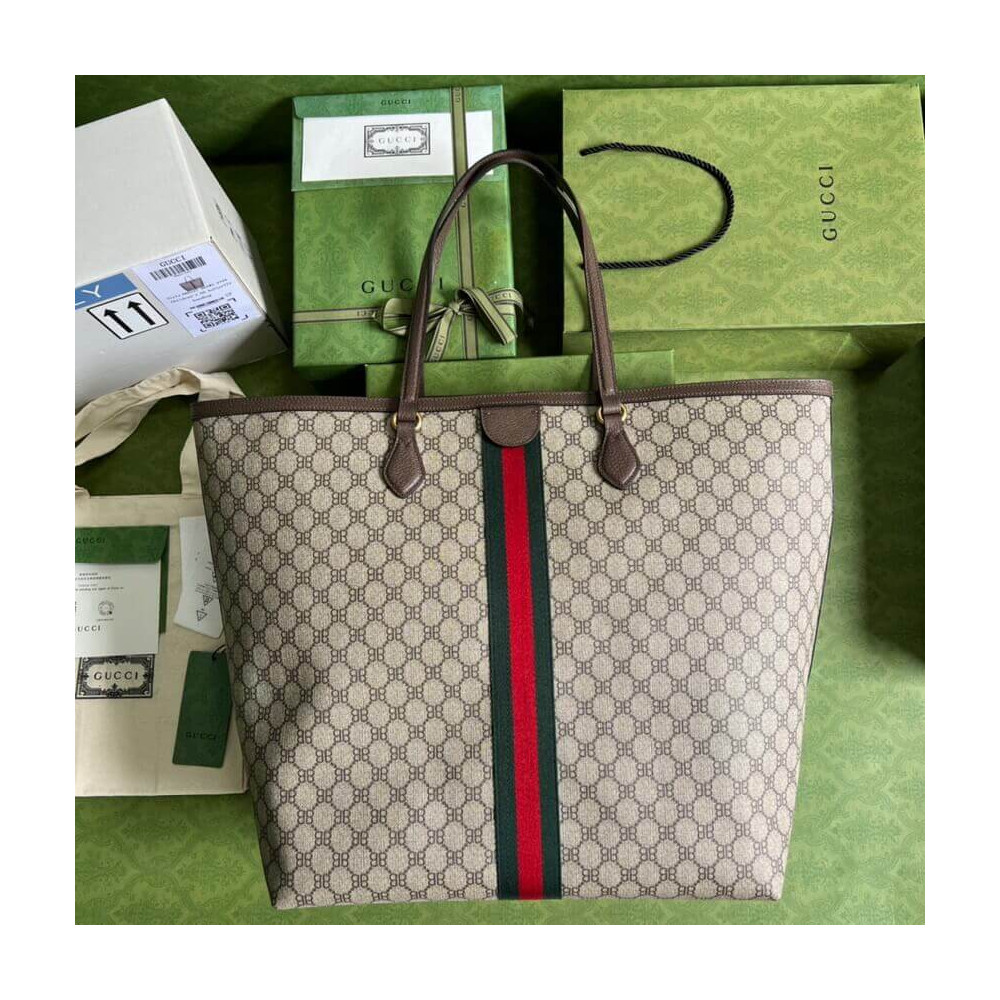 Balenciaga x Gucci Hacker Large Tote Bag Beige