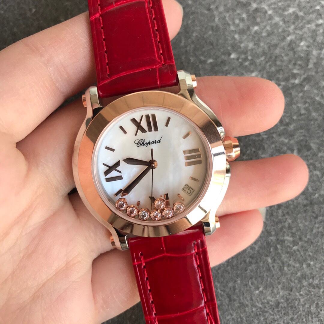 【Super Clone】Chopard Happy Sport White Diamond Dial 278475-3001