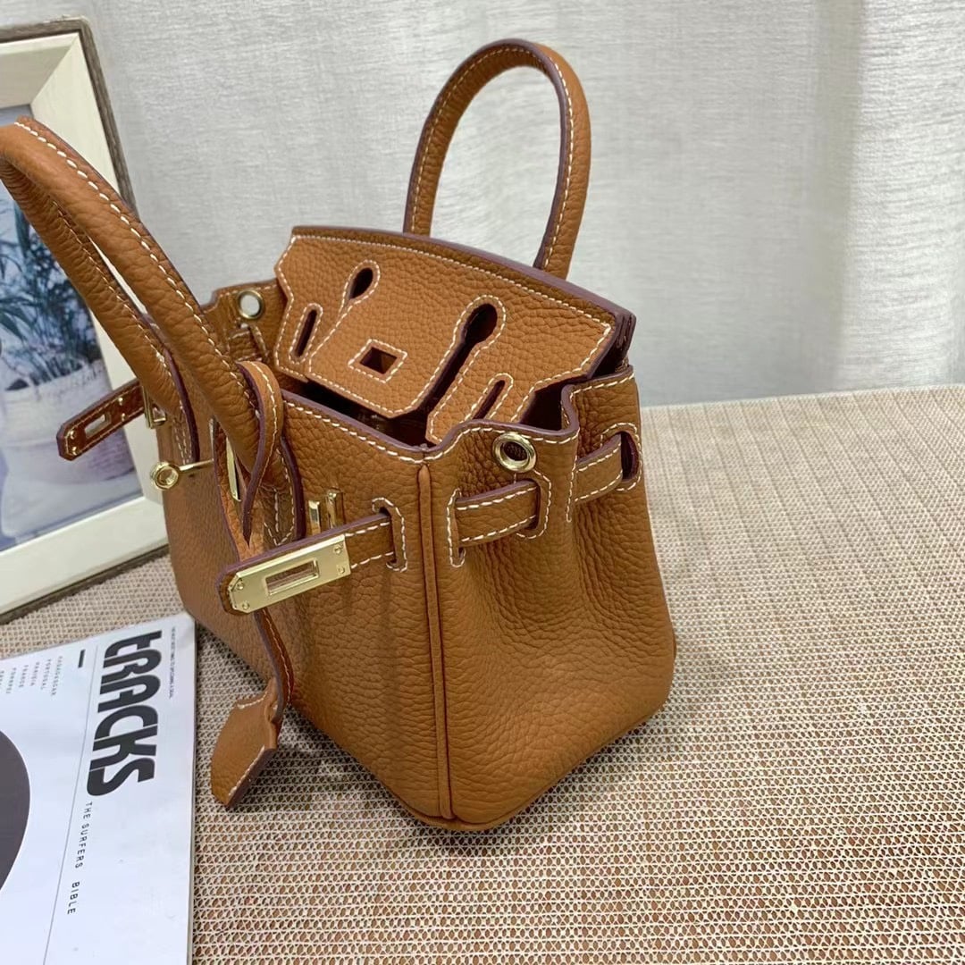 Hermes Birkin Mini Gold Hardware Epsom Brown 20Cm