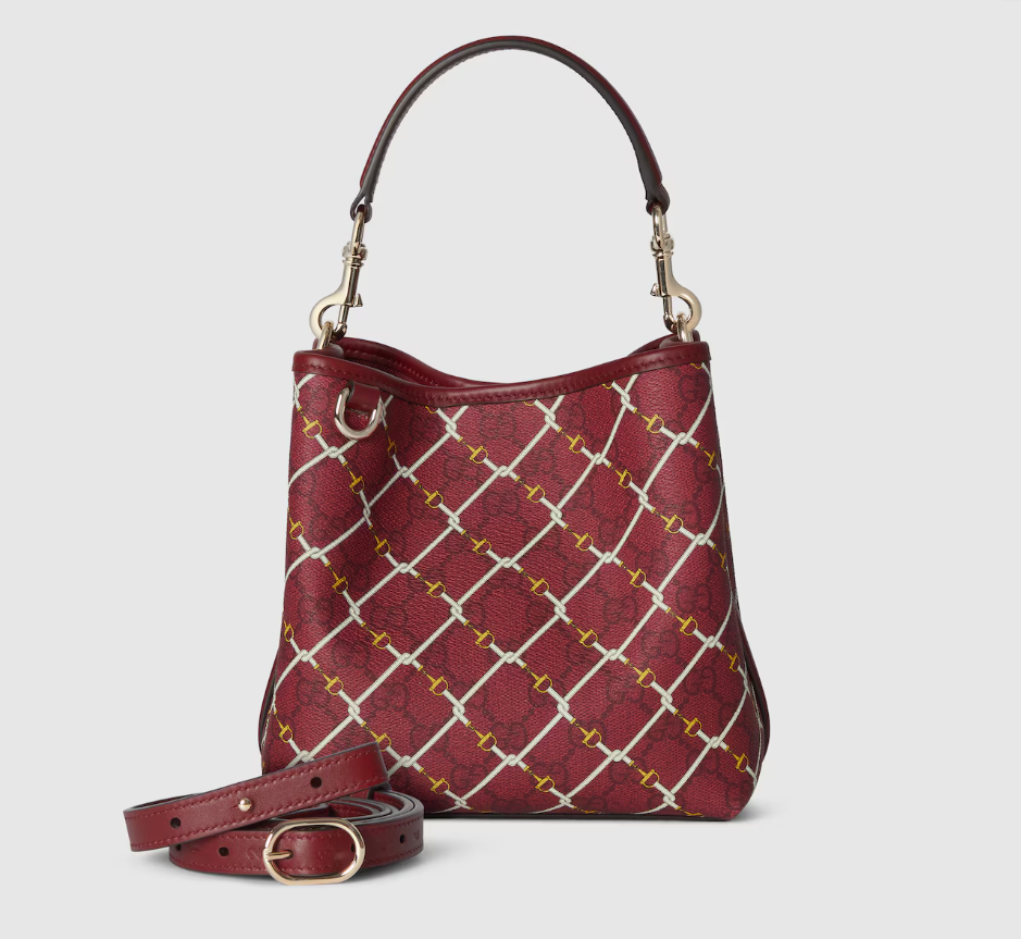 Gucci GG Emblem small bucket bag