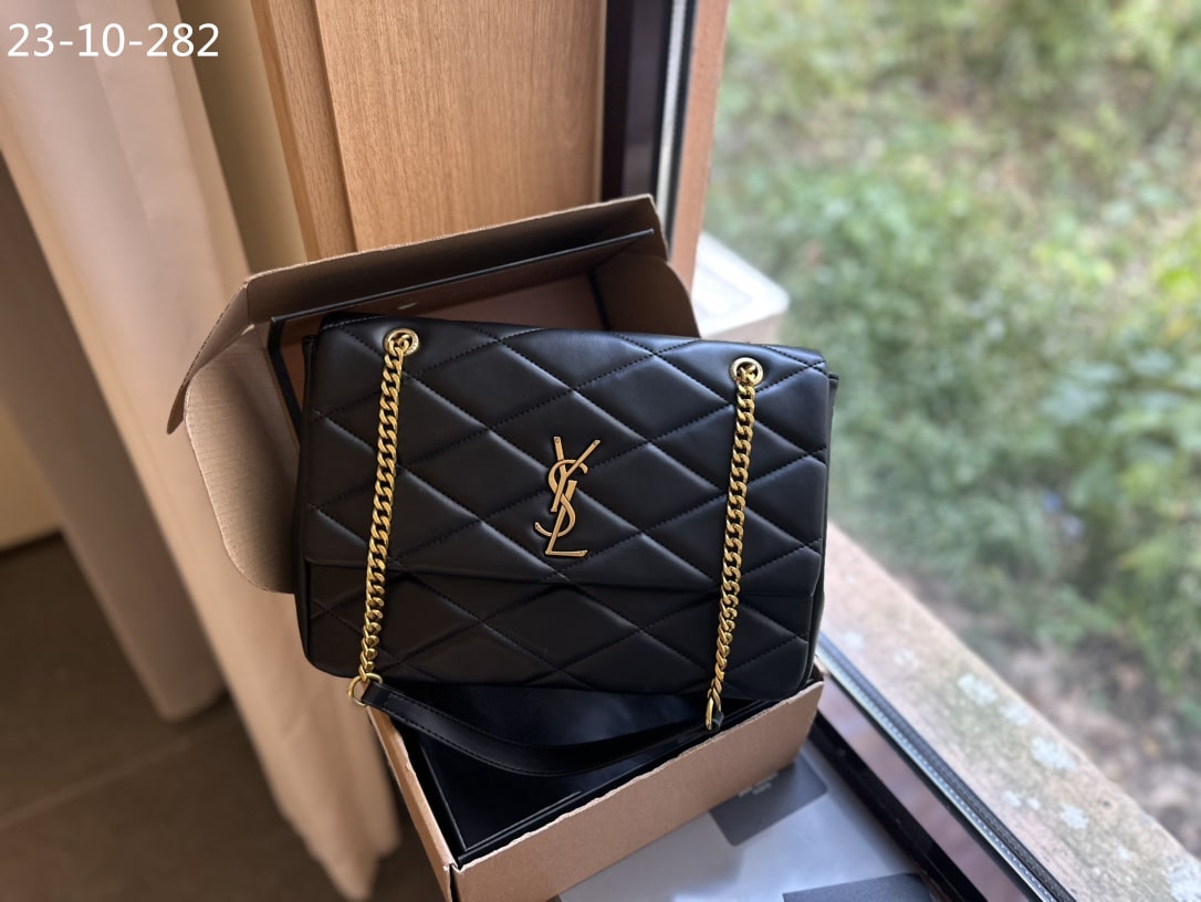 Saint Laurent Puffer Bag Black 33Cm