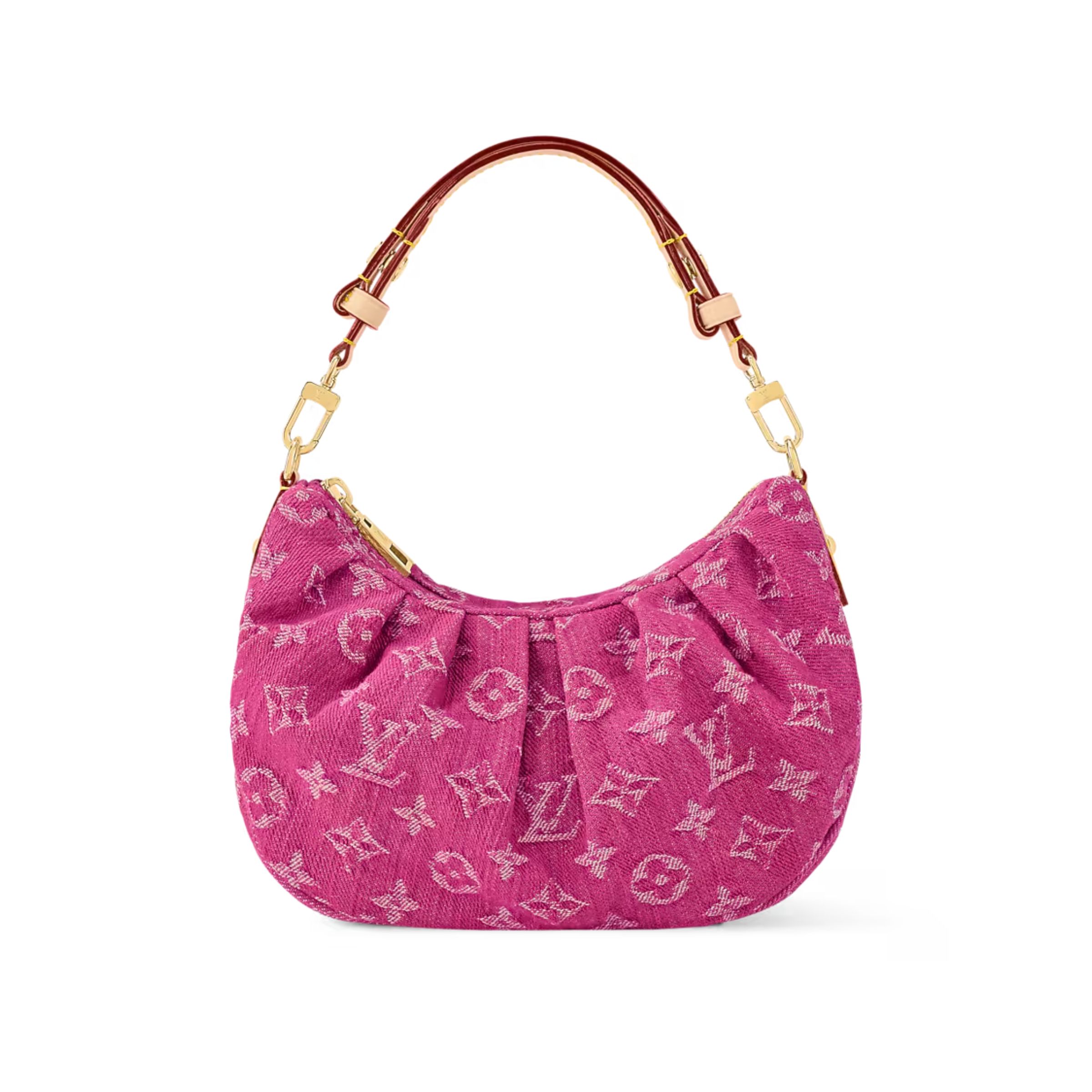 Louis Vuitton Pochette Valley Bag Fuchsia Denim 21cm M28327