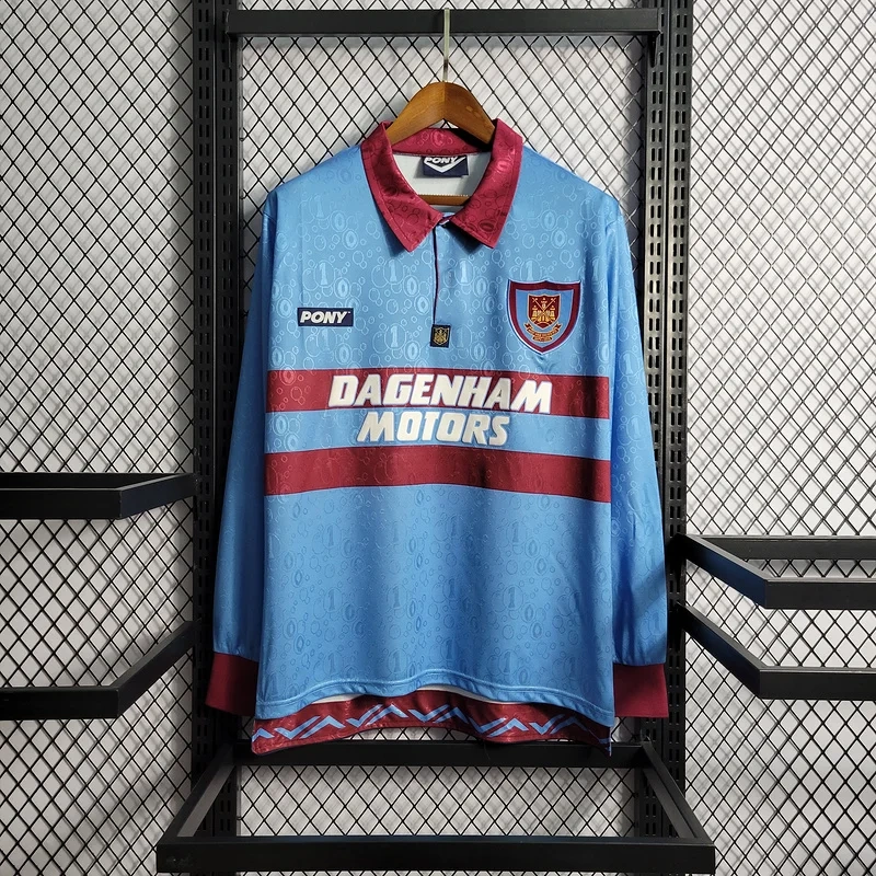 Retro 1995-97 West Ham Long Sleeves away Football jersey retro