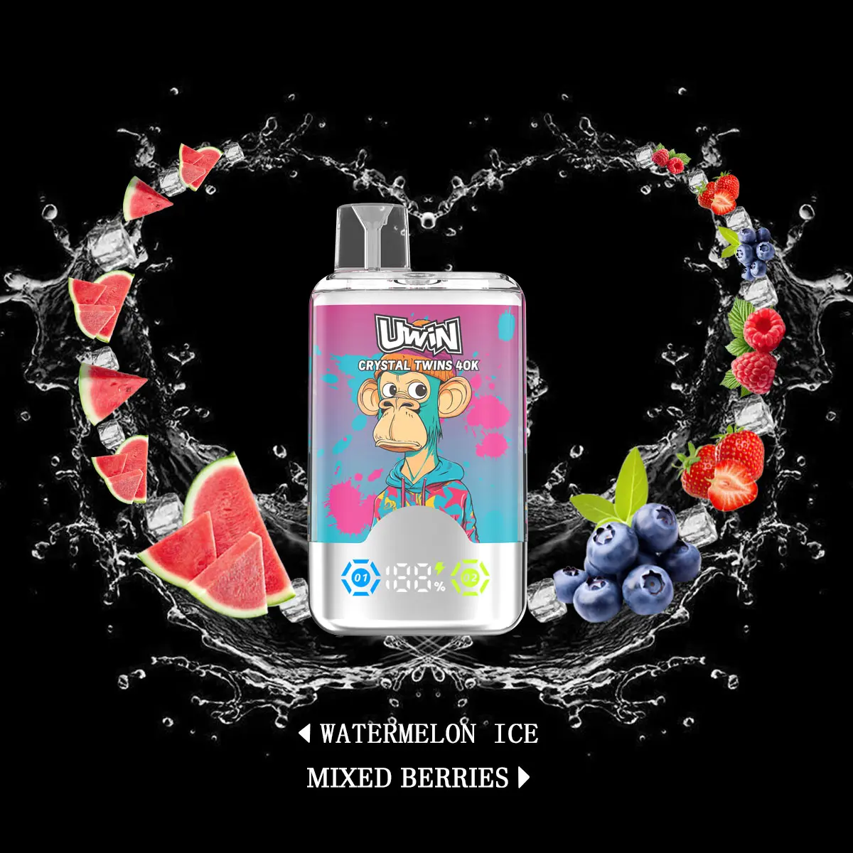 Uwin Twins Crystal 40K Disposable Vape(3 pieces)