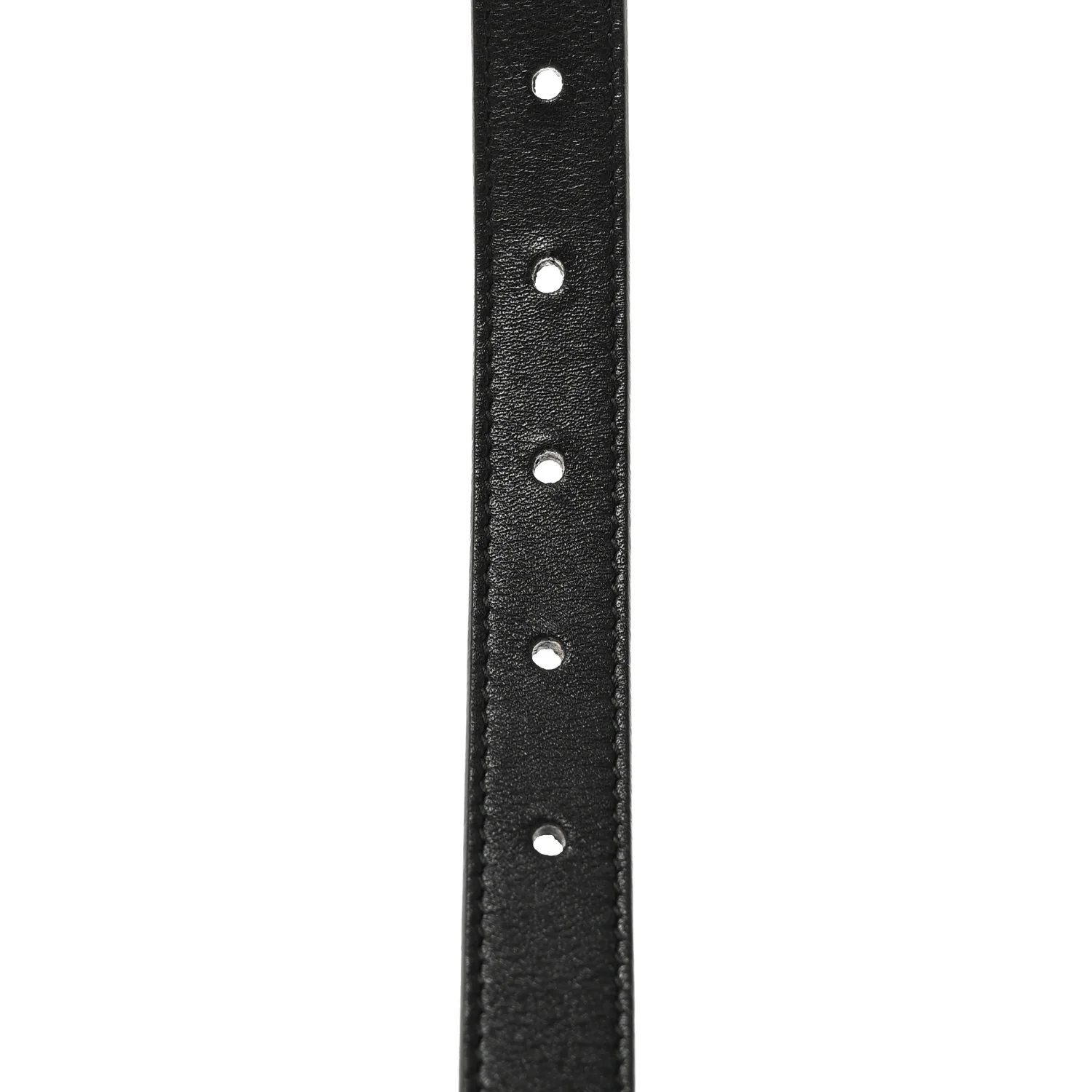 Calfskin Pearl Double G 20mm Belt 70 28 Black Cream