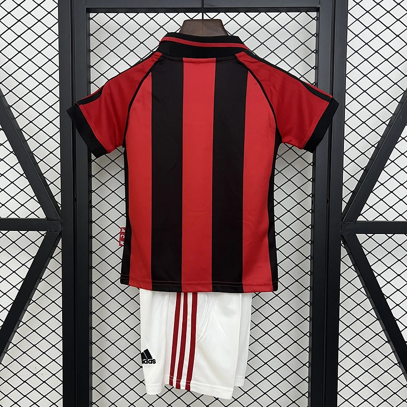 Retro kids 1998-99 KIDS AC Milan Home SHEVCHENKO ALBERTINI BOBAN BIERHOFF MALDINI Football jersey