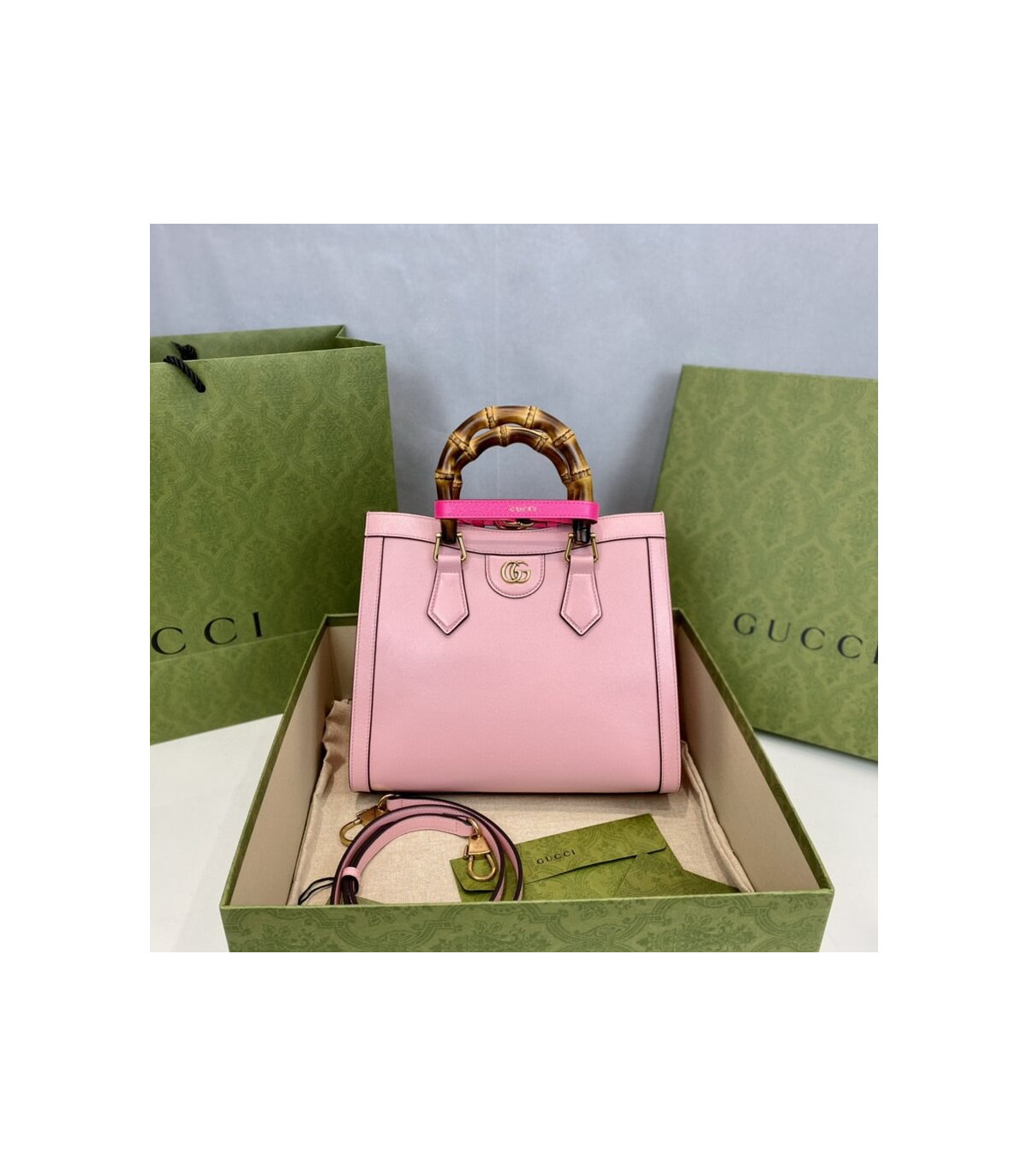Gucci Diana Small Tote Bag Pink