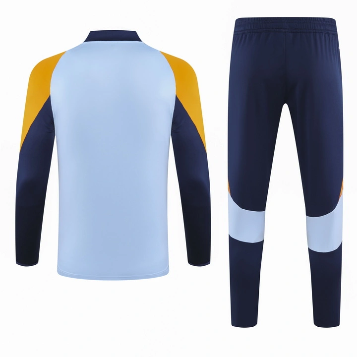 2024-25 Real Madrid Light Blue Long Sleeve Training Suit
