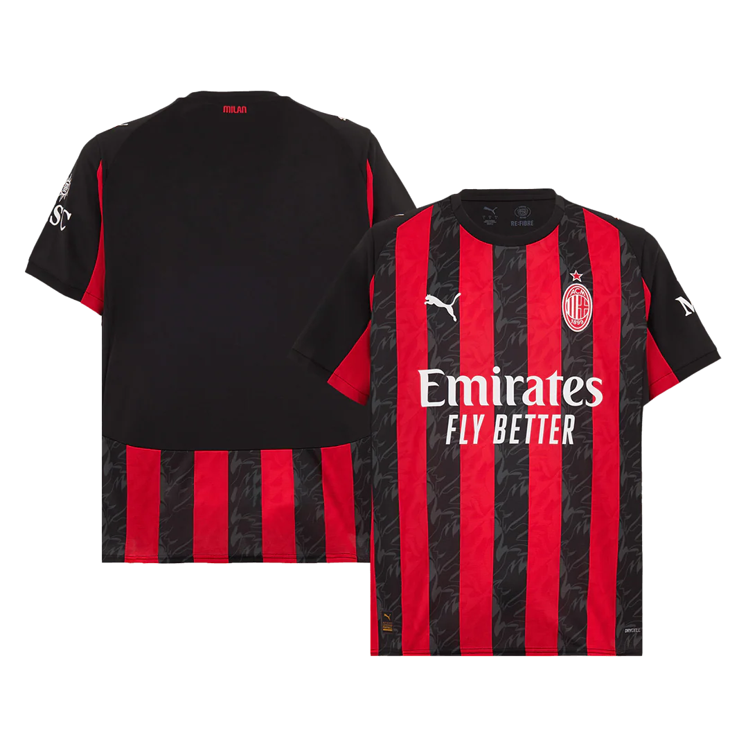 AC Milan Home Soccer Jersey 2025/26 Red&Black