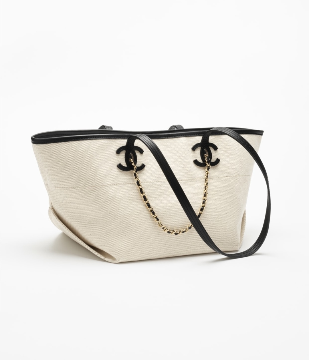 CHANEL 26S V-Tote Canvas Shopping Bag