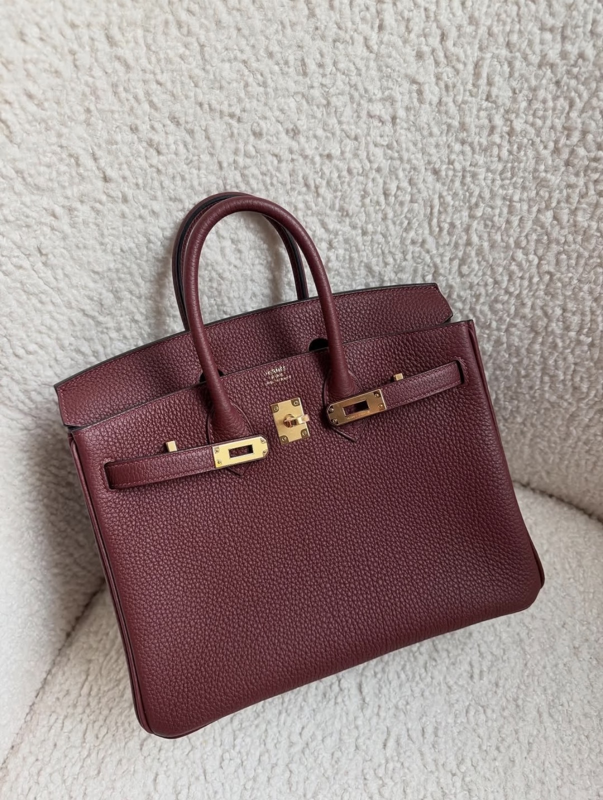 Bikrin Bordeaux wine red gold hardware 25-35 TOGO leather custom