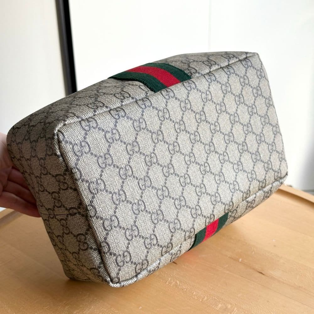 Gucci Vanity Medium Top Handle Bag Beige And Ebony 27Cm ‎