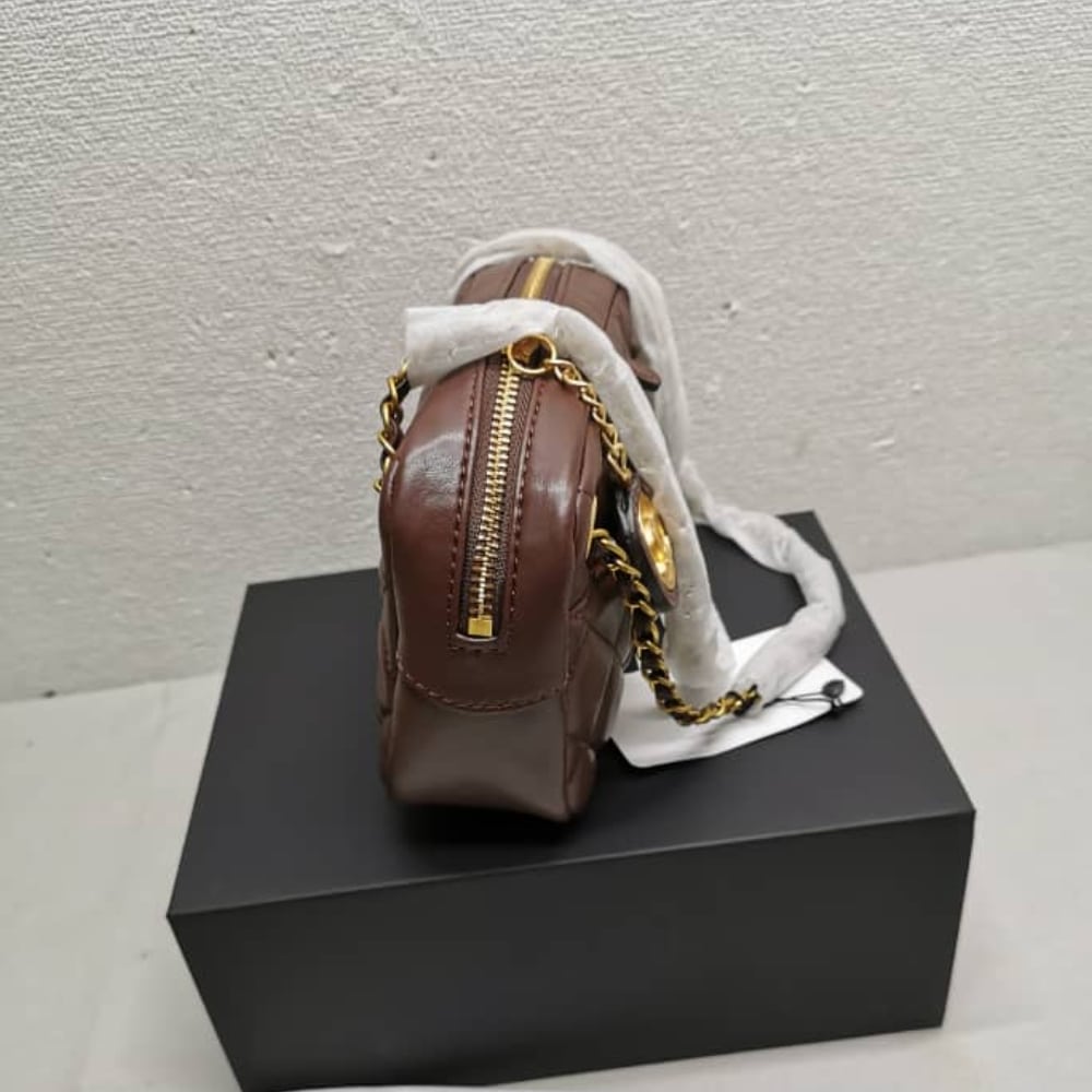 Chanel Mini Camera Case Dark Brown 18Cm As5190 B18306 Nzv43