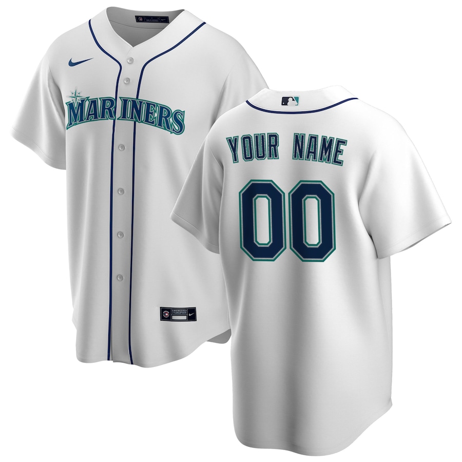 Seattle Mariners Home Custom Jersey White