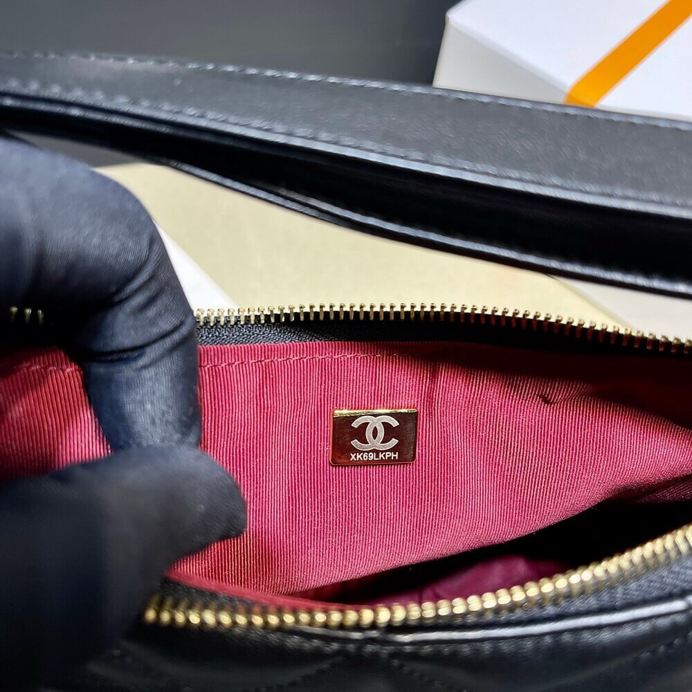 Chanel Hobo Bag in Black Lambskin
