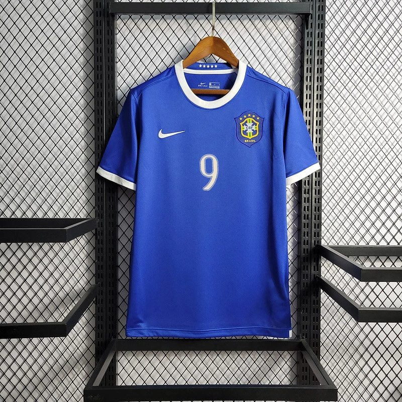 Retro 2006 Brazil Away RONALDO Ronaldinho KAKA R.CARLOS CAFU ROBINHO Football jersey retro