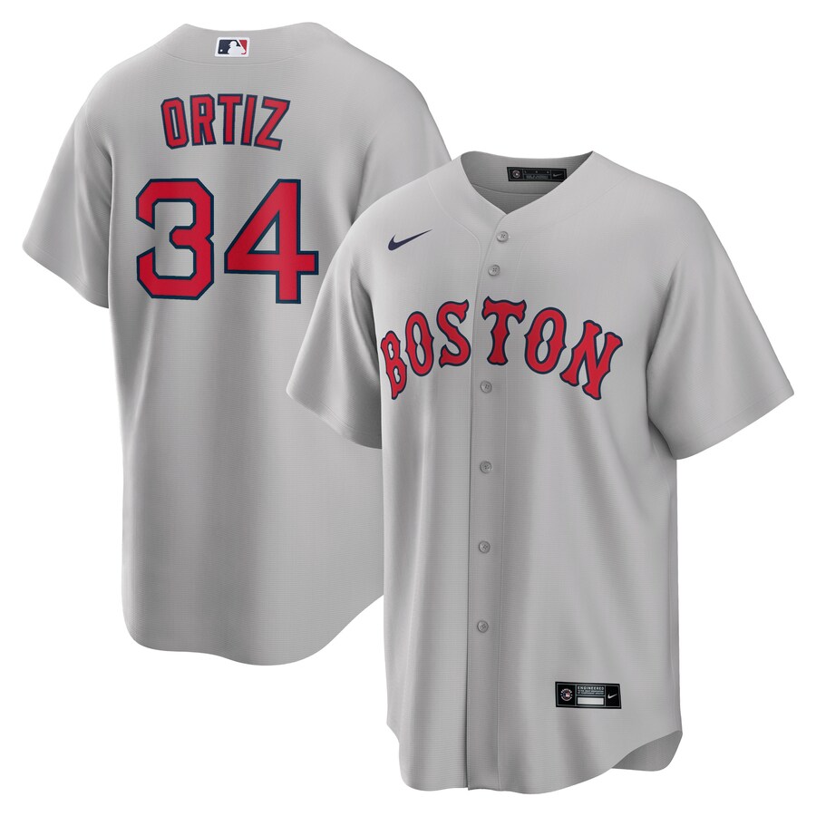 David Ortiz Boston Red Sox Road Player Jersey Gray