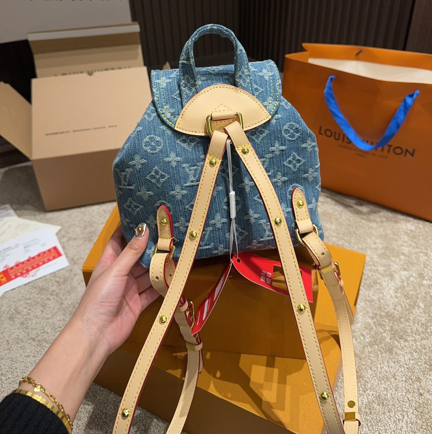Louis Vuitton Backpack Venice Denim Blue 20Cm M46836