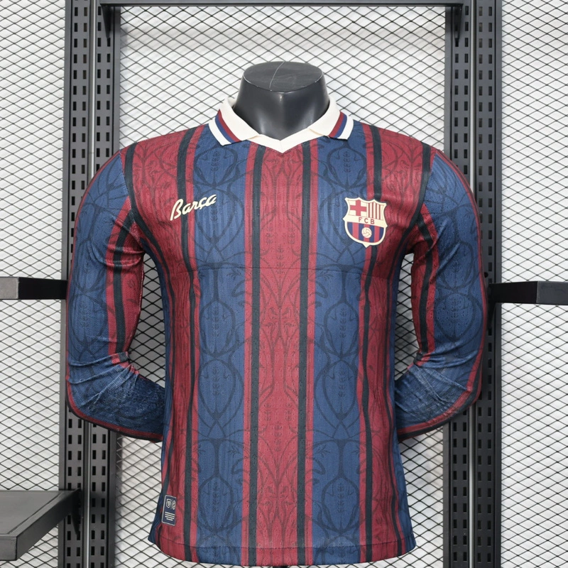 Player 2025-26 Barcelona 125th anniversary Long sleeves Football jersey
