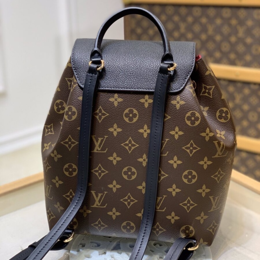 Louis Vuitton Montsouris PM Monogram Canvas Backpack Black 33cm M45515