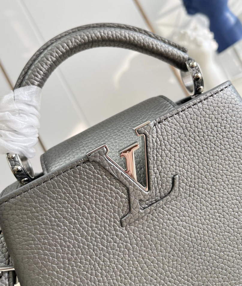 Louis Vuitton Capucines Gray 21Cm
