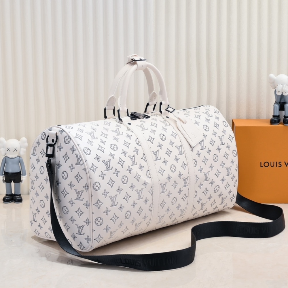 Louis Vuitton Keepall Bandoulière 50 White 50cm M24954