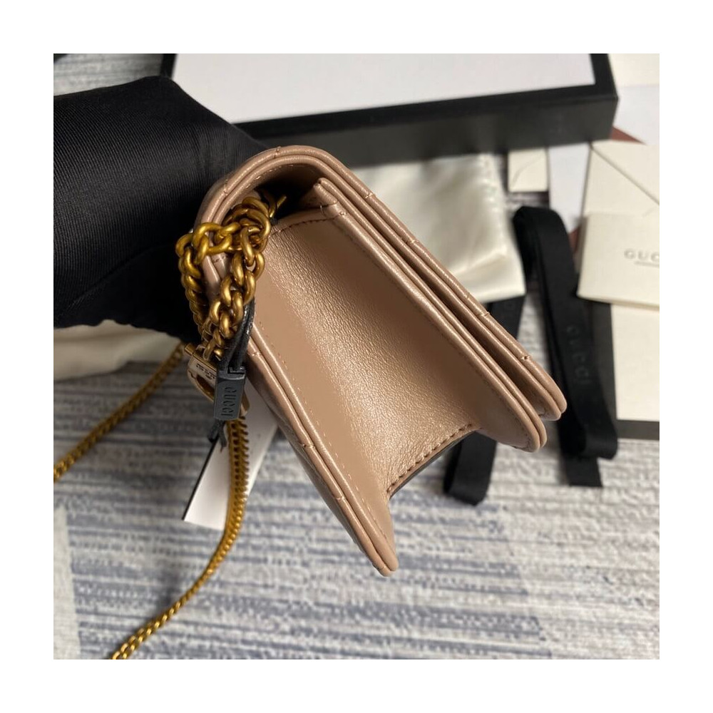 Gucci GG Marmont Mini Bag In Nude Pink Leather