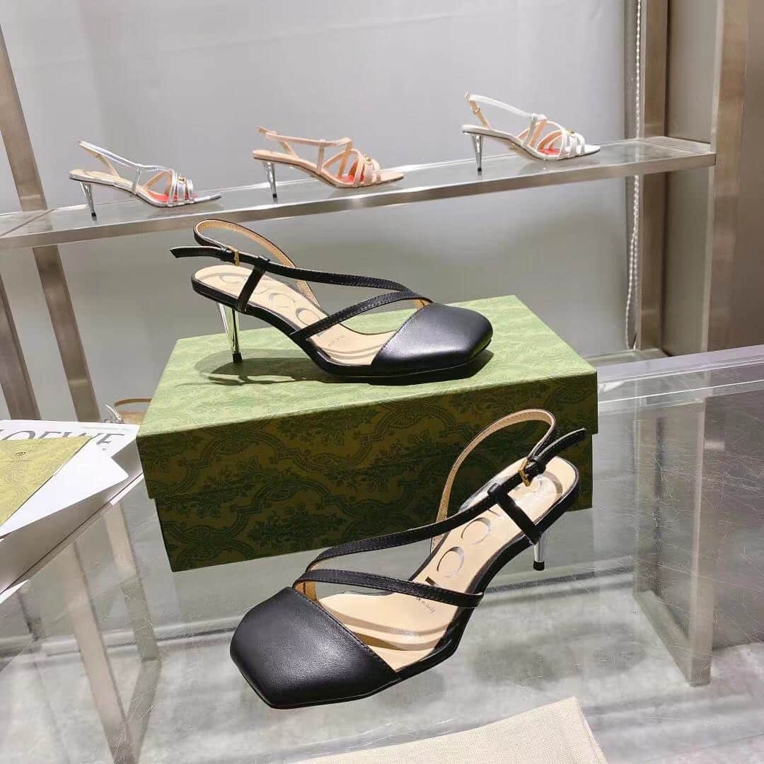 Gucci Black Mid Heel