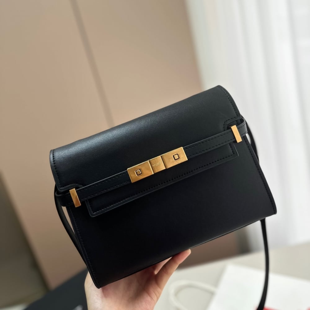 Saint Laurent Manhattan Small In Box Black 24Cm 6756260Sx0W1000