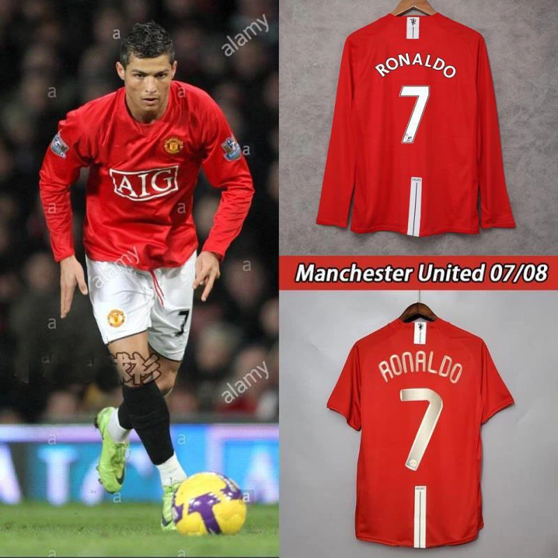 Retro 2007-09 Manchester United Home Football jersey retro