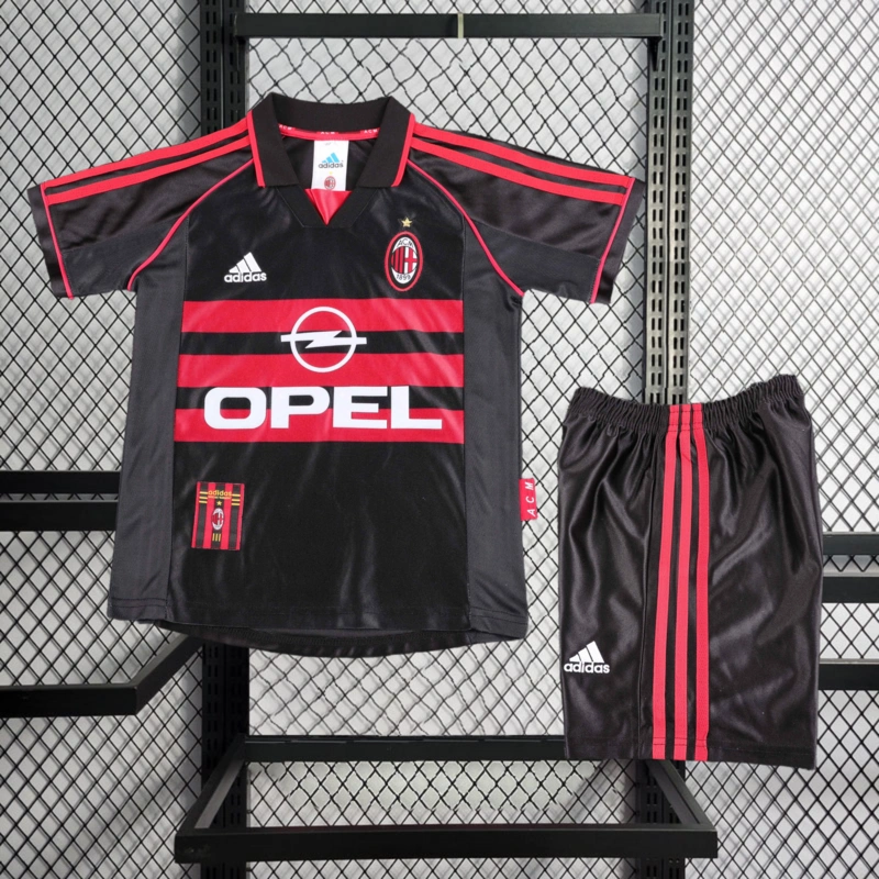 Retro KIDS 1998-99 KIDS AC Milan Away SHEVCHENKO ALBERTINI BOBAN BIERHOFF MALDINI Football jersey