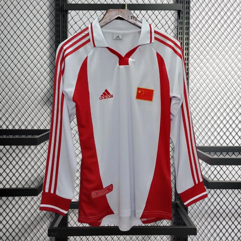 Retro 2001 China Away Long sleeve Football jersey retro
