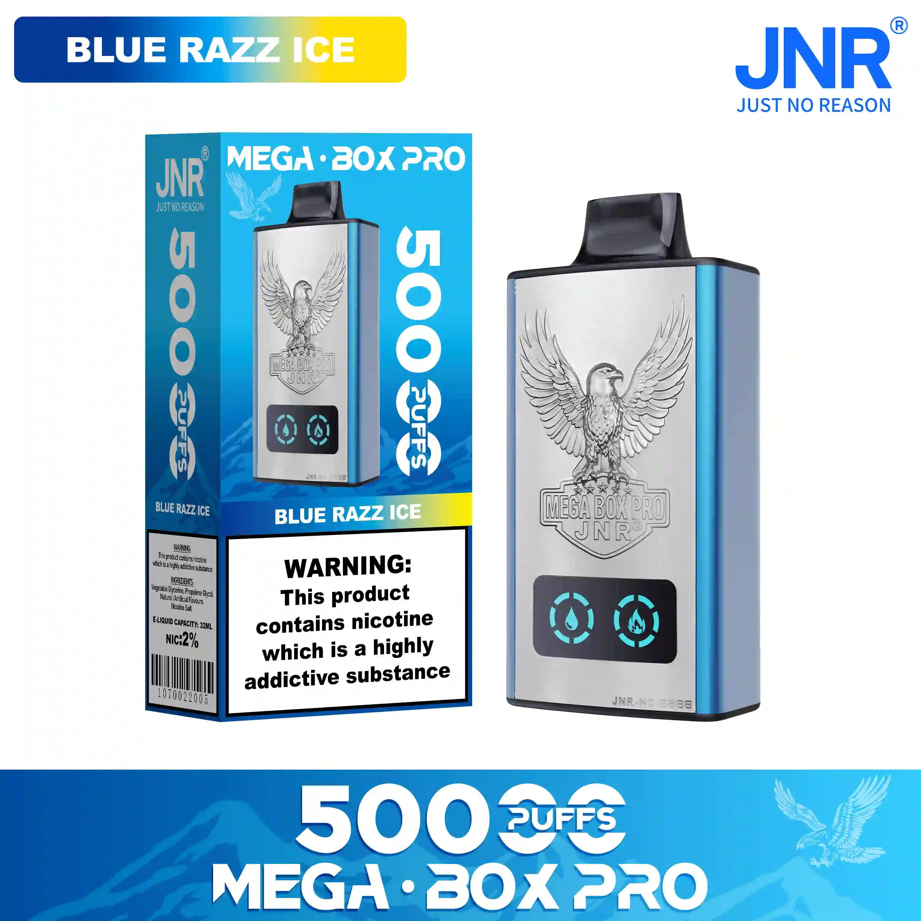 JNR Mega Box Pro 50000 Puffs Disposable Vape