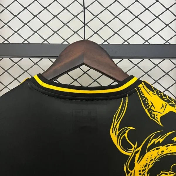 2024/2025 Real Madrid Special Glod Dragon Black Football Shirt 1:1 Thai Quality