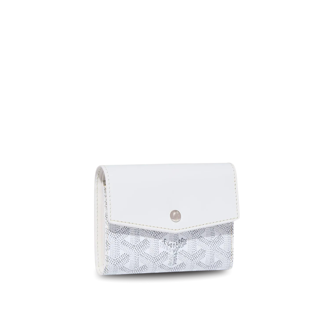 Goyard Saint-Gabriel Wallet 12 Cm White Calfskin And Goyardine Canvas