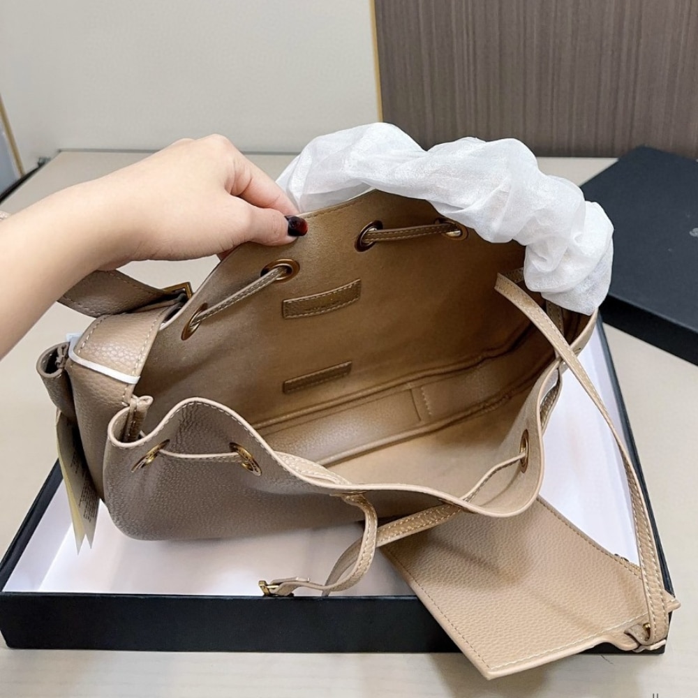Saint Laurent Paris Vii Hobo Bag Beige 30Cm