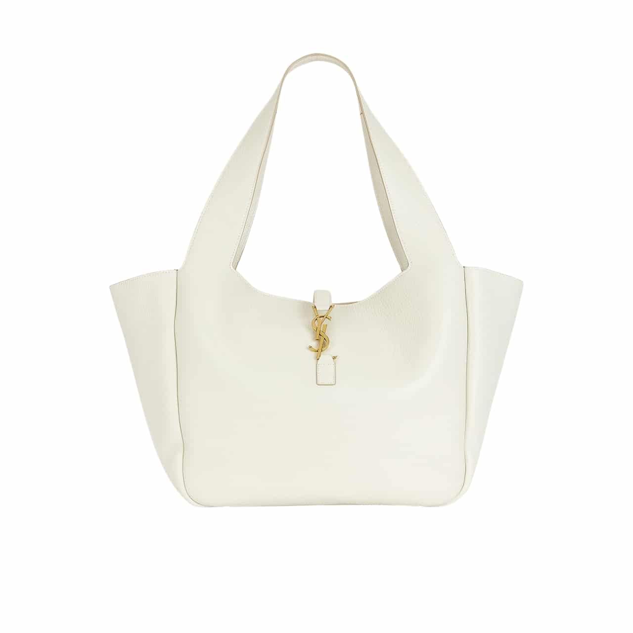 Saint Laurent Le 5 A 7 Bea In Grained Leather White 50Cm