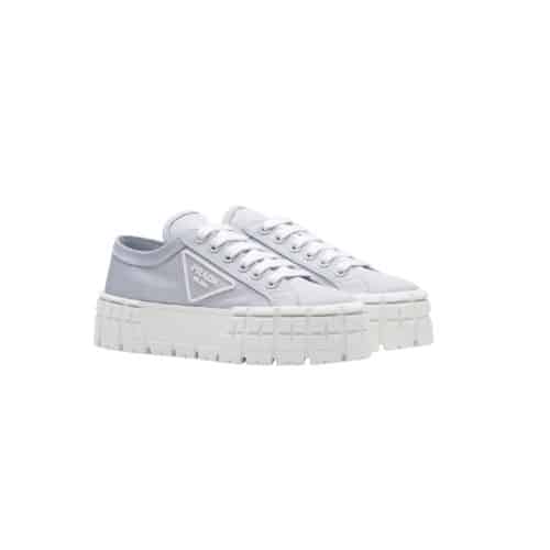 Prada Double Wheel Nylon Gabardine Sneaker Light Blue 1E260M3Lfxf0591F050