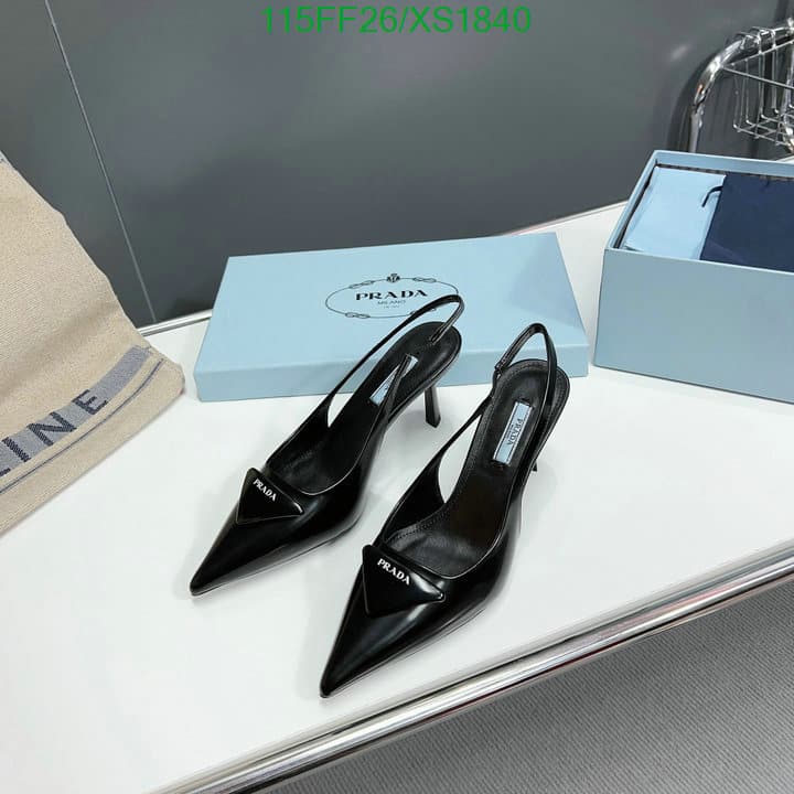 Prada Brushed Leather Slingback Pumps Black 1I901M055F0002F075