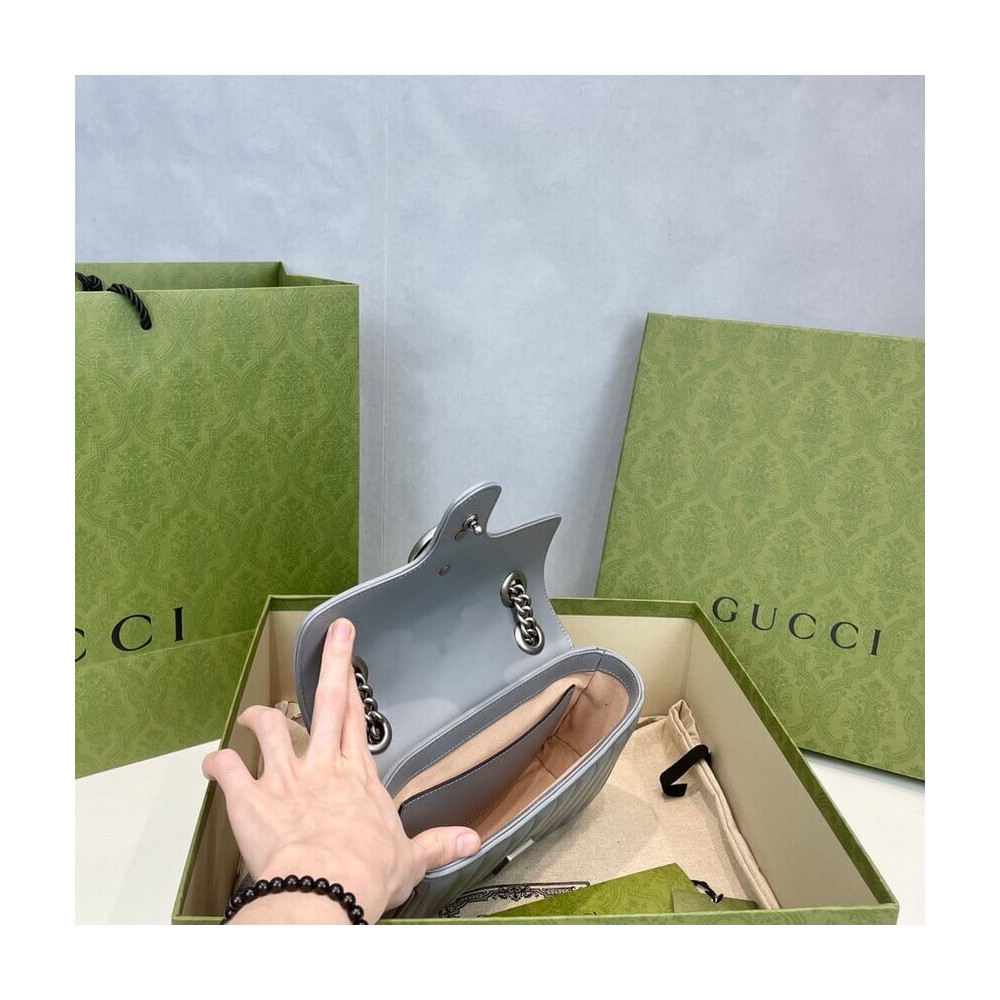 Gucci GG Marmont Mini Shoulder Bag Grey