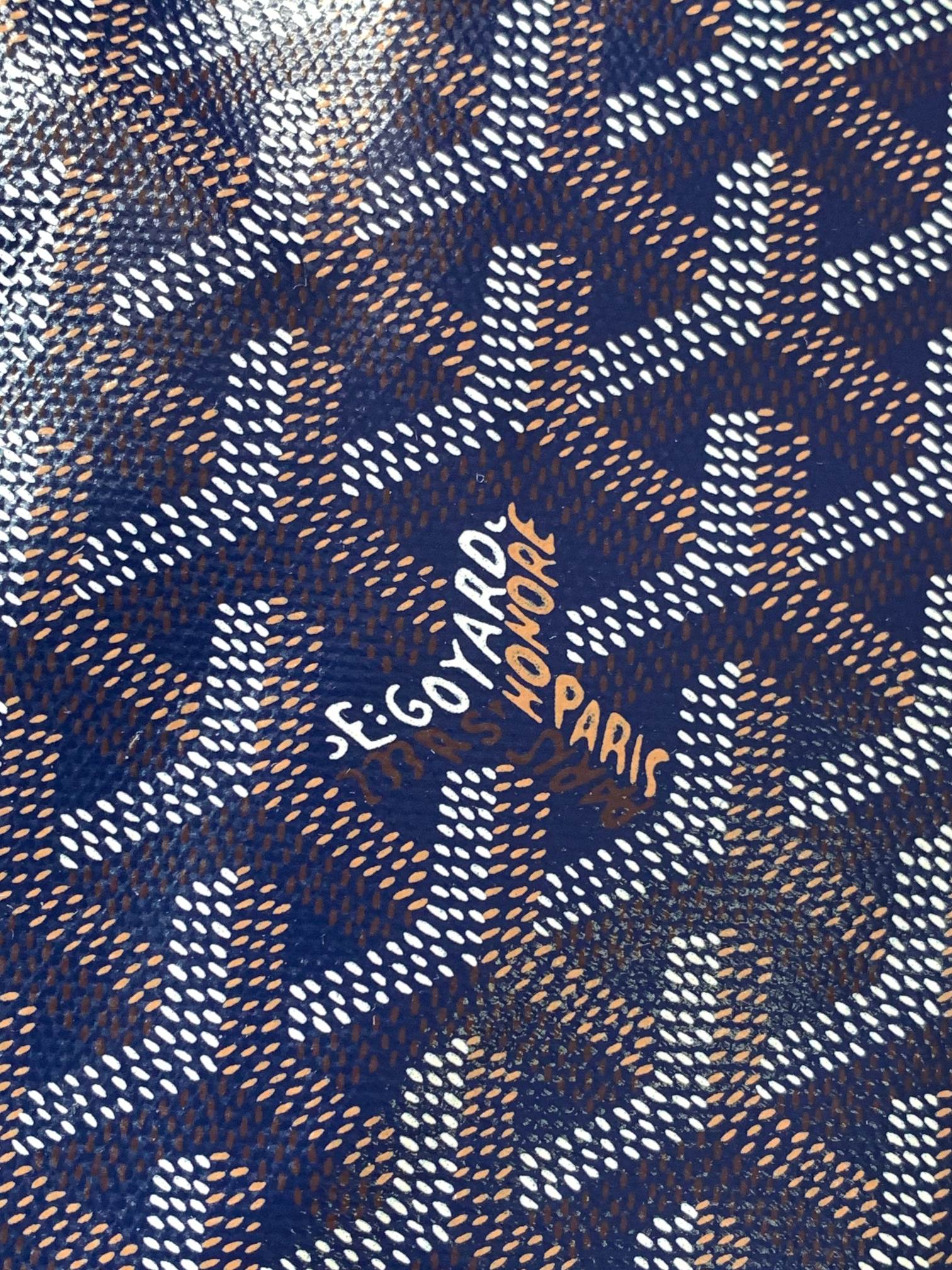 Goyard Yona Bag Coated MM 21Cm Navy Blue Canvas