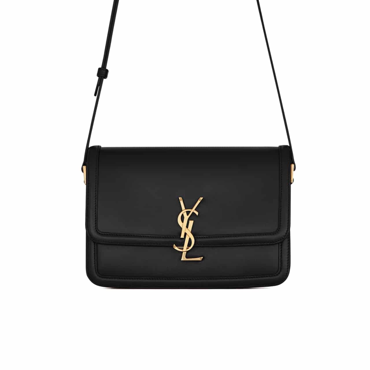 Saint Laurent Solferino Medium Satchel In Box Leather Lining Black 23Cm
