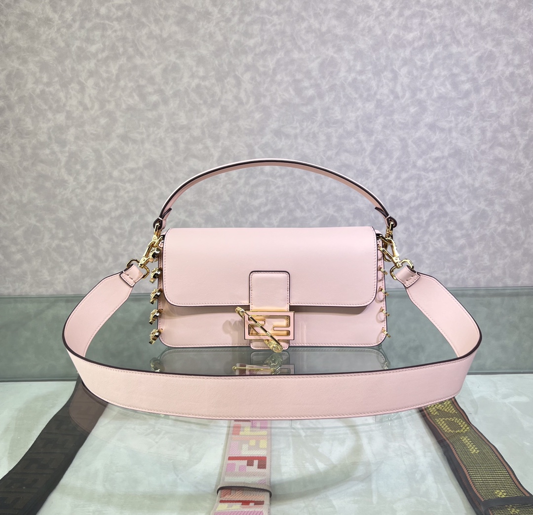 Fendi-Versace by Signature Square Baguette Handbag