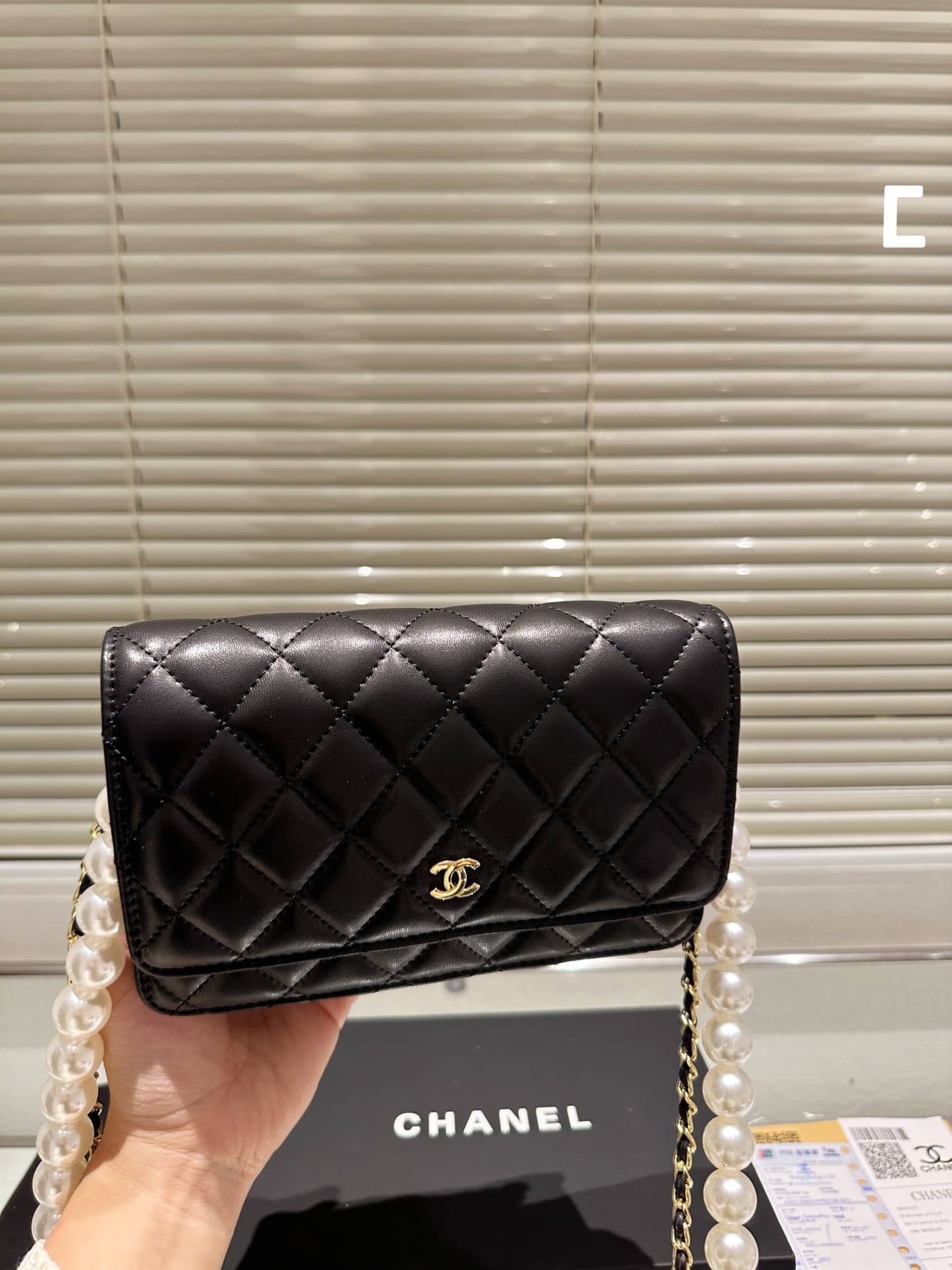 Chanel Wallet On Chain Woc Black 20Cm