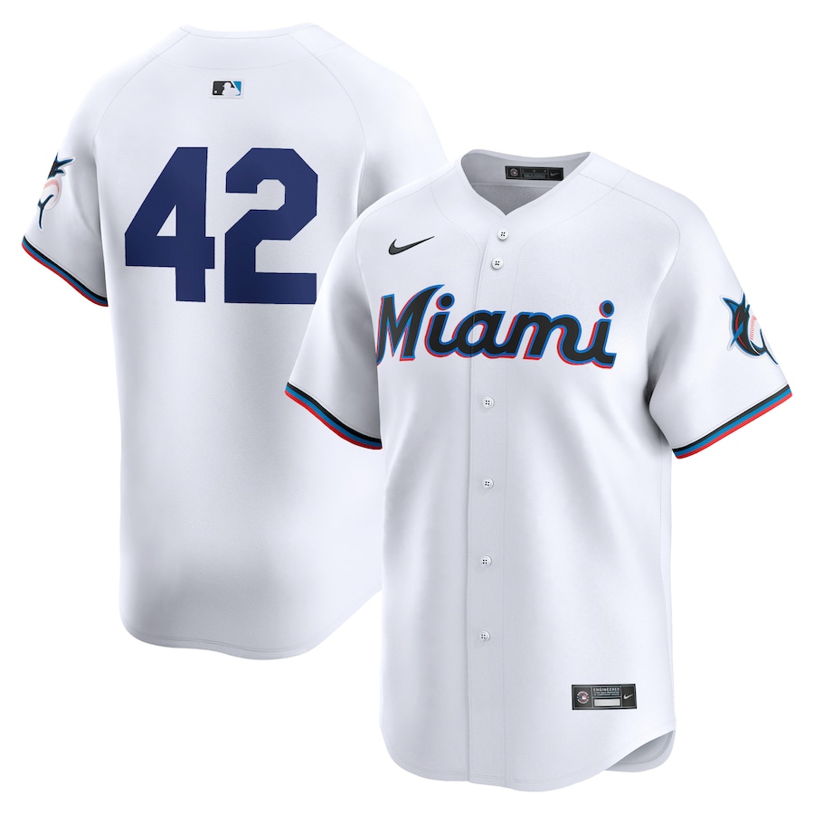 Miami Marlins 2024 Jackie Robinson Day Home Limited Jersey  White