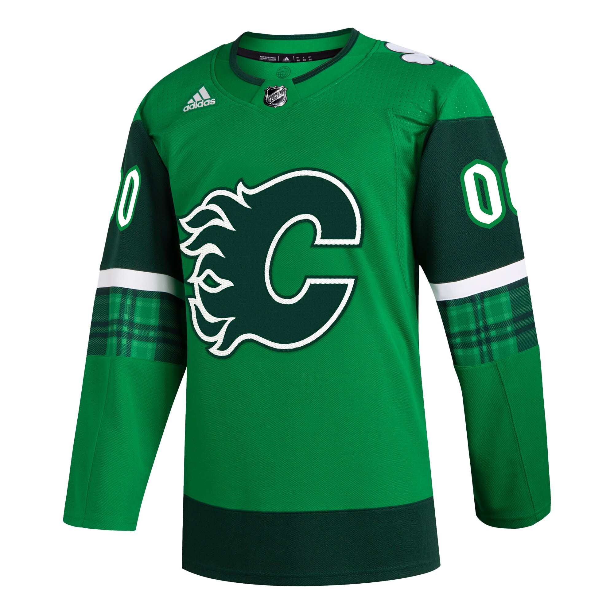 Calgary Flames adidas St. Patrick’s Day Authentic Custom Jersey – Kelly Green