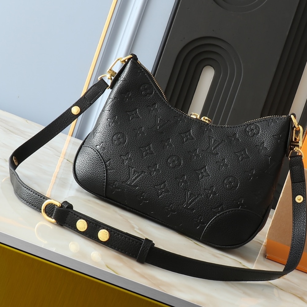 Louis Vuitton Boulogne Monogram Empreinte Leather Black 29Cm M12930
