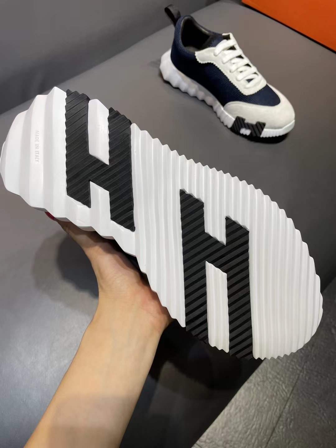 HERMES BOUNCING SNEAKER DARK BLUE
