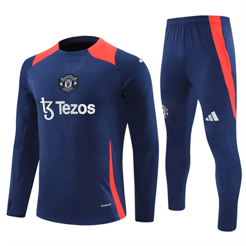 2024-25 Manchester United Royal Blue Long Sleeve Training Suit
