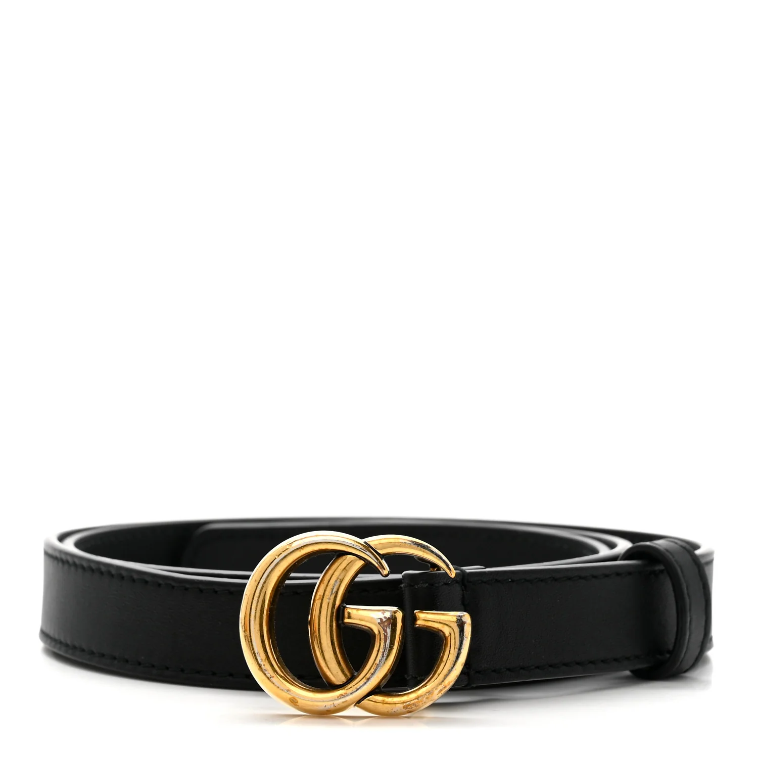 Calfskin Double G 20mm Belt 80 32 Black